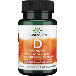 Vitamin D Complex with Vitamins D2 & D3 2,000 IU (50 mcg) 60 Veg Caps Swanson