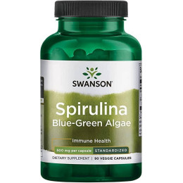 Spirulina Blue-Green Algae - Standardize 500 mg 90 Veg Caps Swanson