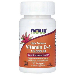 Vitamin D-3 10000 IU 30softgels NOW