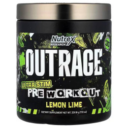 Предтренировочный комплекс Nutrex Outrage Ultra Stim Pre Workout 201,18 г, Lemon Lime Nutrex