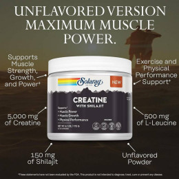 Creatine with Shilajit 173 g (Unflavored) Solaray
