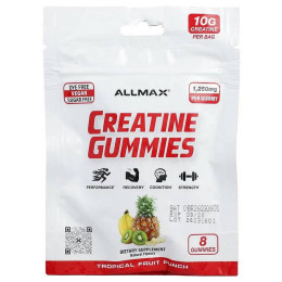 Креатин AllMax Creatine Gummies 1250 mg — 48 Gummies (Tropical Fruit Punch) AllMax