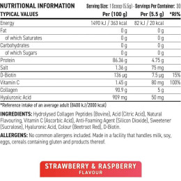 Колаген Applied Nutrition Collagen 165g (STRAWBERRY AND RASPBERRY) Applied Nutrition