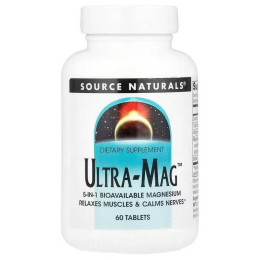 Комплекс магнію Source Naturals Ultra-Mag, Magnesium Complex 60 Tabs Source Naturals