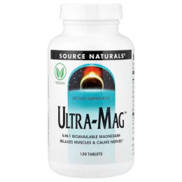 Комплекс магния Source Naturals Ultra-Mag, Magnesium Complex 120 Tabs Source Naturals