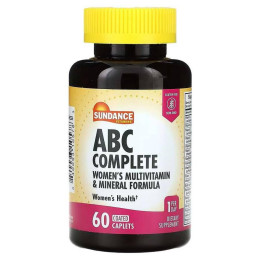 Мультивитаминно-минеральный комплекс для женщин Sundance Vitamins ABC Complete, Women's Multivitamin & Mineral Formula, 60 Coated