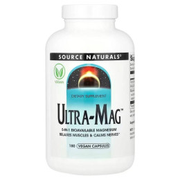 Магниевый комплекс Source Naturals Ultra-Mag 180 vcaps Source Naturals