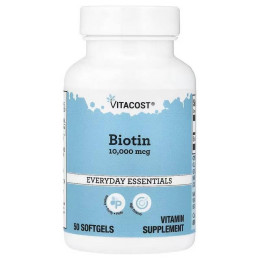 Biotin, 10,000 mcg, 50 Softgels Vitacost
