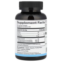 Омега-3 Rule 1 Fish Oil 1 g — 100 Softgels Rule 1