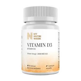 Вітамін D3 My Nutri Week Vitamin D3 2000 МО — 60 caps