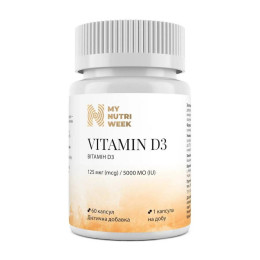 Витамин D3 My Nutri Week Vitamin D3 5000 IU — 60 caps My Nutri Week