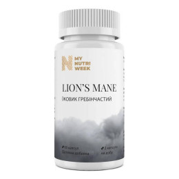 БАД My Nutri Week Lion’s Mane (Ежовик гребенчатый) — 60 капсул My Nutri Week