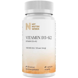 Вітамін D3 + K2 My Nutri Week Vitamin D3+K2 1000 МО — 120 caps