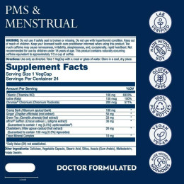 Her Life Stages, PMS & Menstrual, 24 VegCaps Solaray