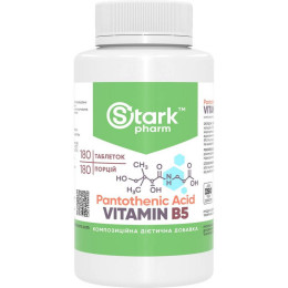 Витамин B5 Stark Pharm Pantothenic Acid Vitamin B5 500 мг 180 tabl Stark Pharm