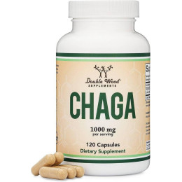 Экстракт чаги Double Wood Supplements Chaga Mushroom 1000 mg — 120 caps Double Wood Supplements