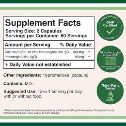 Колострум Double Wood Supplements Colostrum 500 mg — 120 caps Double Wood Supplements