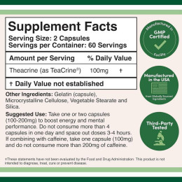 Теакрин Double Wood Supplements Theacrine 100 mg — 60 Capsules