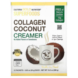 Колагеновий кокосовий кремер California Gold Nutrition Collagen Coconut Creamer with Organic Coconut Milk and Hydrolyzed Collagen California Gold Nutrition