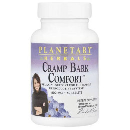 Підтримка жіночої репродуктивної системи Planetary Herbals Cramp Bark Comfort™, 60 Tablets (400 mg per Tablet) Planetary Herbals
