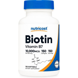 Biotin, Vitamin B7, 10,000 mcg, 150 Softgels