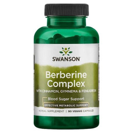 Berberine Complex with Cinnamon, Gymnema & Fenugreek 90 Veg Caps Swanson