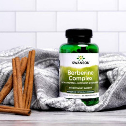 Berberine Complex with Cinnamon, Gymnema & Fenugreek 90 Veg Caps Swanson