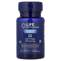 Пробиотик Life Extension Florassist Probiotic GI with Phage Technology 30 капсул Life Extension