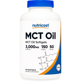 MCT Oil, 150 Softgels (1,000 mg per Softgel) Nutricost