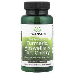 Full Spectrum Turmeric, Boswellia & Tart Cherry 60 Caps Swanson