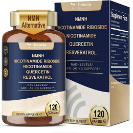 Нікотинамід рибозид, кверцетин та ресвератрол Totaria Health NMNNH Nicotinamide Riboside Nicotinamide Quercetin Resveratrol 120