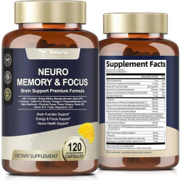 Комплекс для поддержания работы мозга Totaria Health Neuro Memory & Focus 25 in 1 120 caps 60 serv