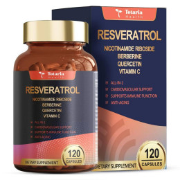 Ресвератрол + никотинамид + берберин + кверцетин + витамин C Totaria Health Resveratrol Nicotinamide Berberine Quercetin Vtamin C