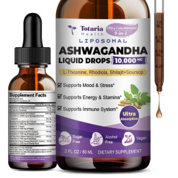 Ашваганда Totaria Health Ashwagandha liquid drops 10000 mg 60 ml 30 serv