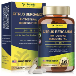 Бергамот, фитостеролы и берберин Totaria Health Citrus Bergamot Phitosterol Berberine HCL 24 in 1 120 caps 60 serv