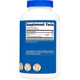 Кальцій Nutricost Calcium Lactate, 180 Capsules (700 mg per Capsule)