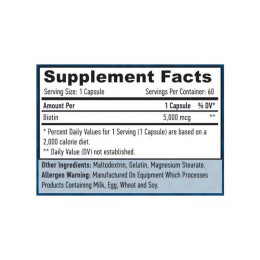 Біотин Haya Labs Biotin 5000 mcg 60 caps
