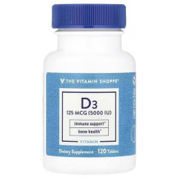 Вітамін D3 Vitamin Shoppe Vitamin D3 125 мкг 120 таблеток