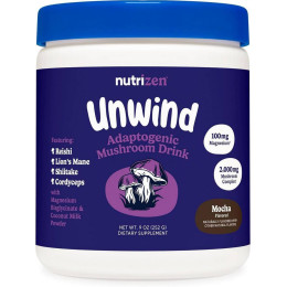 Адаптогенный комплекс Nutricost Nutrizen™ Unwind Adaptogenic Mushroom Drink, Mocha 252 g Nutricost
