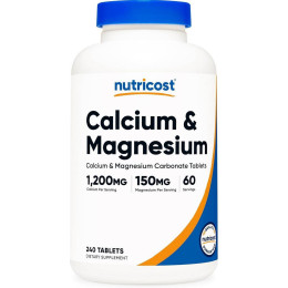 Кальций и магний Nutricost Calcium & Magnesium, 240 Tablets Nutricost