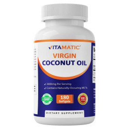 Кокосовое масло первого отжима Vitamatic Virgin Coconut Oil 180 капсул Vitamatic