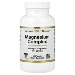 Магній California Gold Nutrition Magnesium Complex 300 мг 250 таблеток California Gold Nutrition