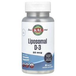 Вітамін D3 KAL Liposomal D-3 High Potency 50 мег 30 капсул KAL