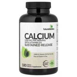 Кальций и витамин D3 Futurebiotics Calcium With Vitamin D3 Sustained Release 180 таблеток FutureBiotics