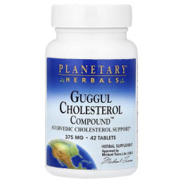 Підтримка холестерину Planetary Herbals Guggul Cholesterol Compound™, 42 Tablets Planetary Herbals
