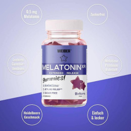 Мелатонин Weider Melatonin XR 60 gummies (Blackberry) Weider