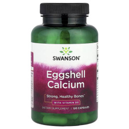 Eggshell Calcium With Vitamin D3, 120 Capsules Swanson