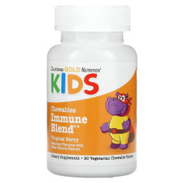 Витамины для детей California Gold Nutrition Chewable Immune Blend for Children 90 tabl (Berry) California Gold Nutrition