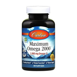Carlson Labs Maximum Omega 2000 mg (60 soft gels, natural lemon)
