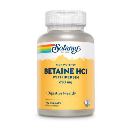 Solaray Betaine HCL with pepsin 650 mg (100 veg caps)